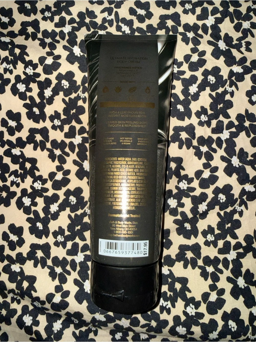 Bath & Body Works Vanilla Noir Black & Gold Body Care Trio